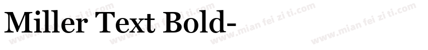 Miller Text Bold字体转换